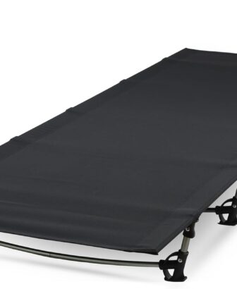 MARCHWAY Ultralight Folding Tent Camping Cot Bed, Portable Compact for Outdoor Travel, Base Camp, Hiking, Mountaineering, Lightweight Backpacking (Black)