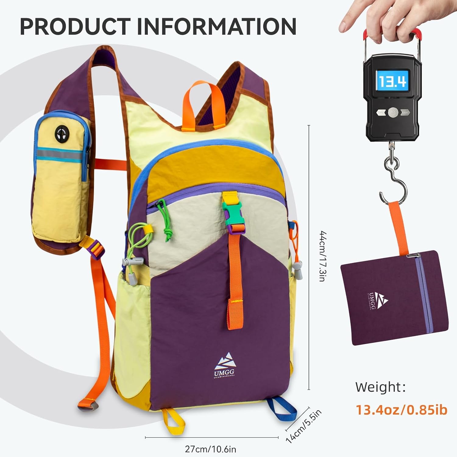 15L Small Hiking Backpack Travel Daypack Colorful Lightweight Packable Foldable Casual Backpack for Women Men - Image 7